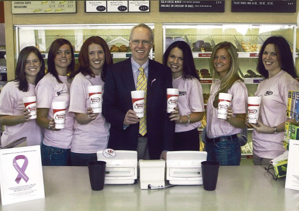 The Honey Dew Family. Dick Bowen, center, and his six daughters.